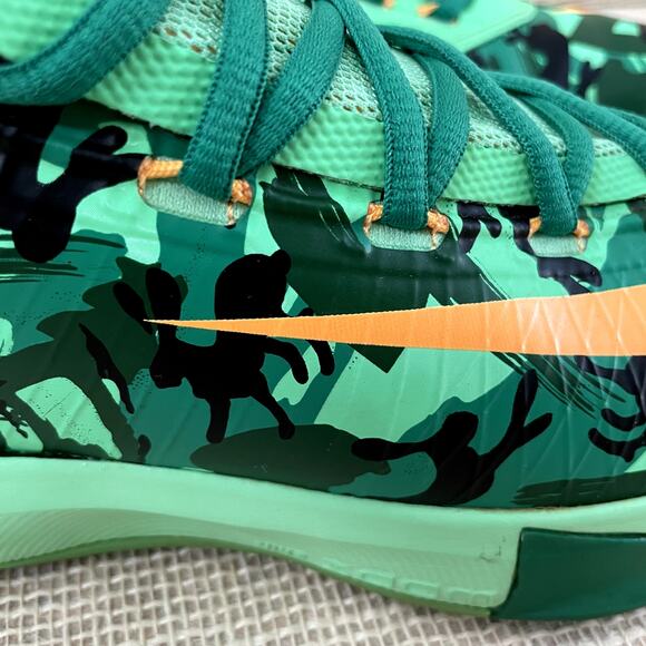 Nike Zoom 6 Sneakers, Kevin Durant, Easter Green Camo, 2014, 599424-303, Men's 8 - Picture 3 of 8